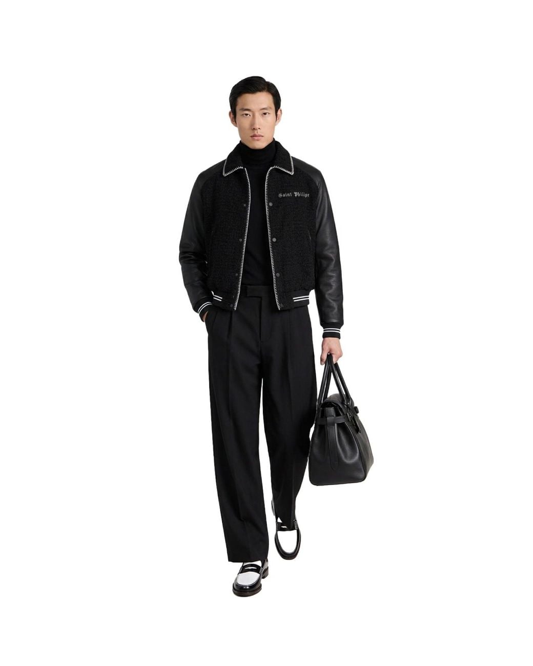 Freak Vault Black Saint Philippe Noir Varsity Jacket for men