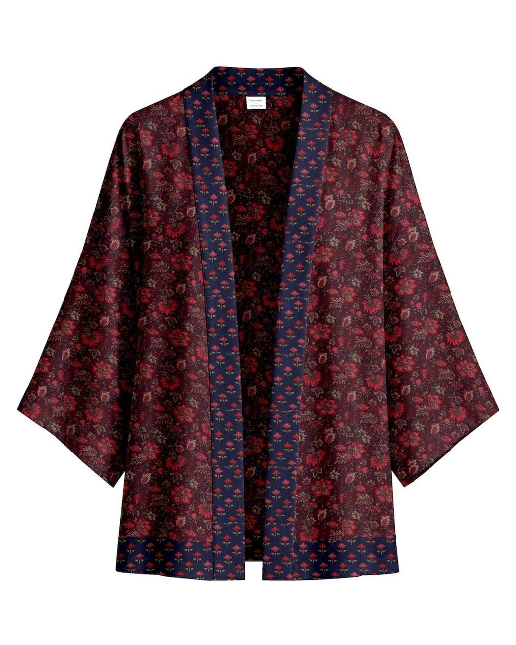 Artemis Muse Purple One Of A Kind Recyled Sari Kimono Unique One Hundred And Twenty Nine
