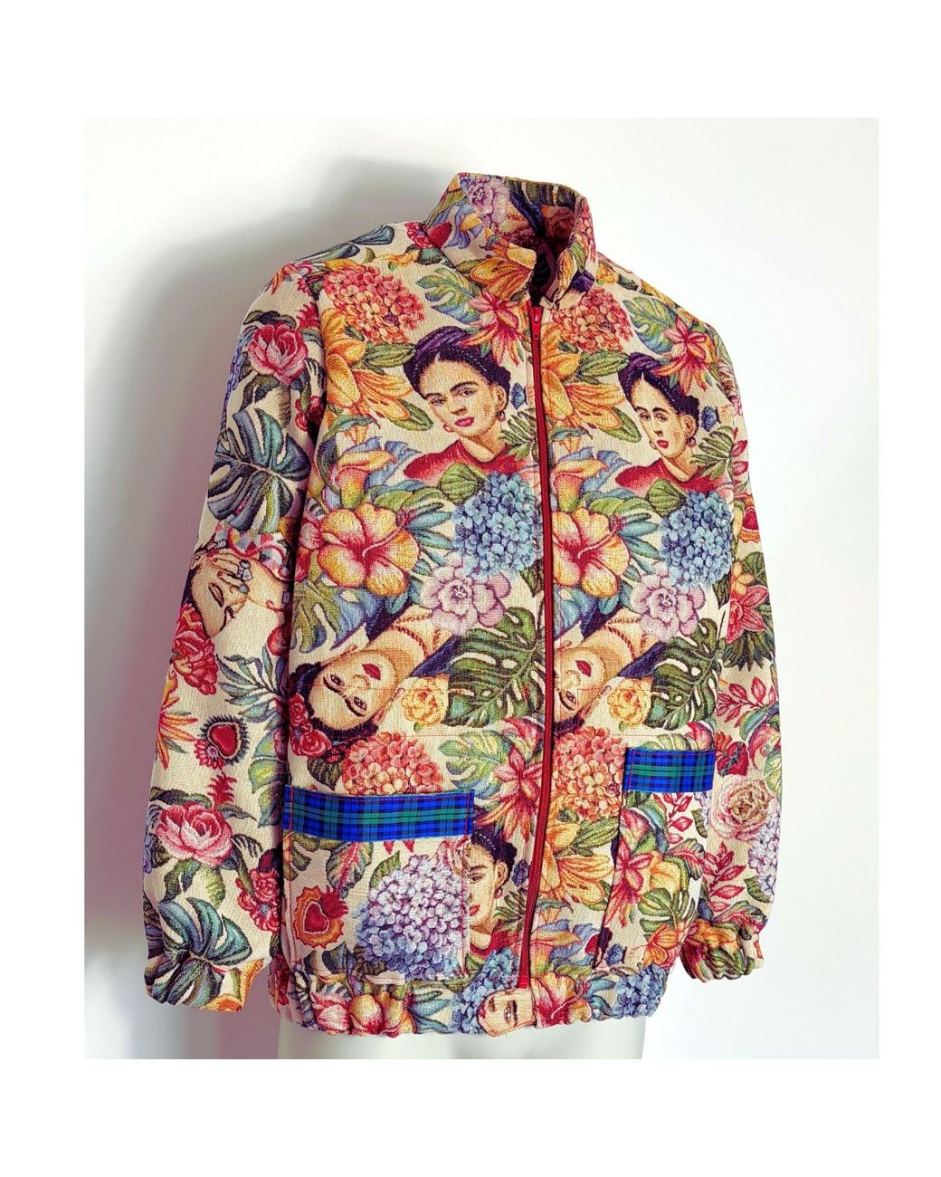 Couture to Your Door Multicolor Parka Style Floral Upcycled Tapestry Jacket