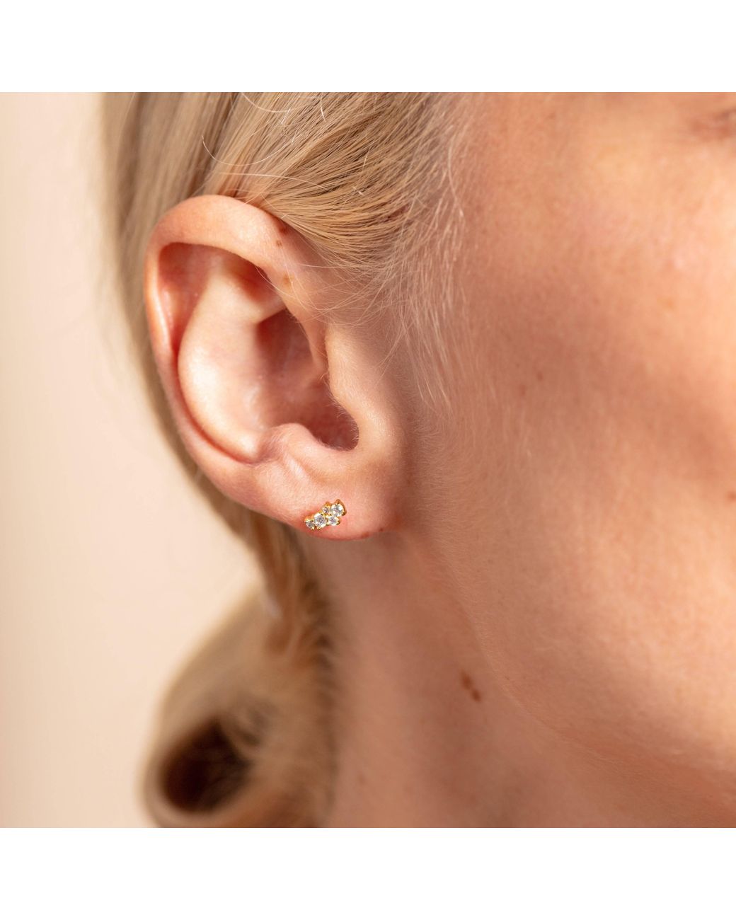 Claire Hill Designs Metallic Galaxy Sparkly Stud Earrings