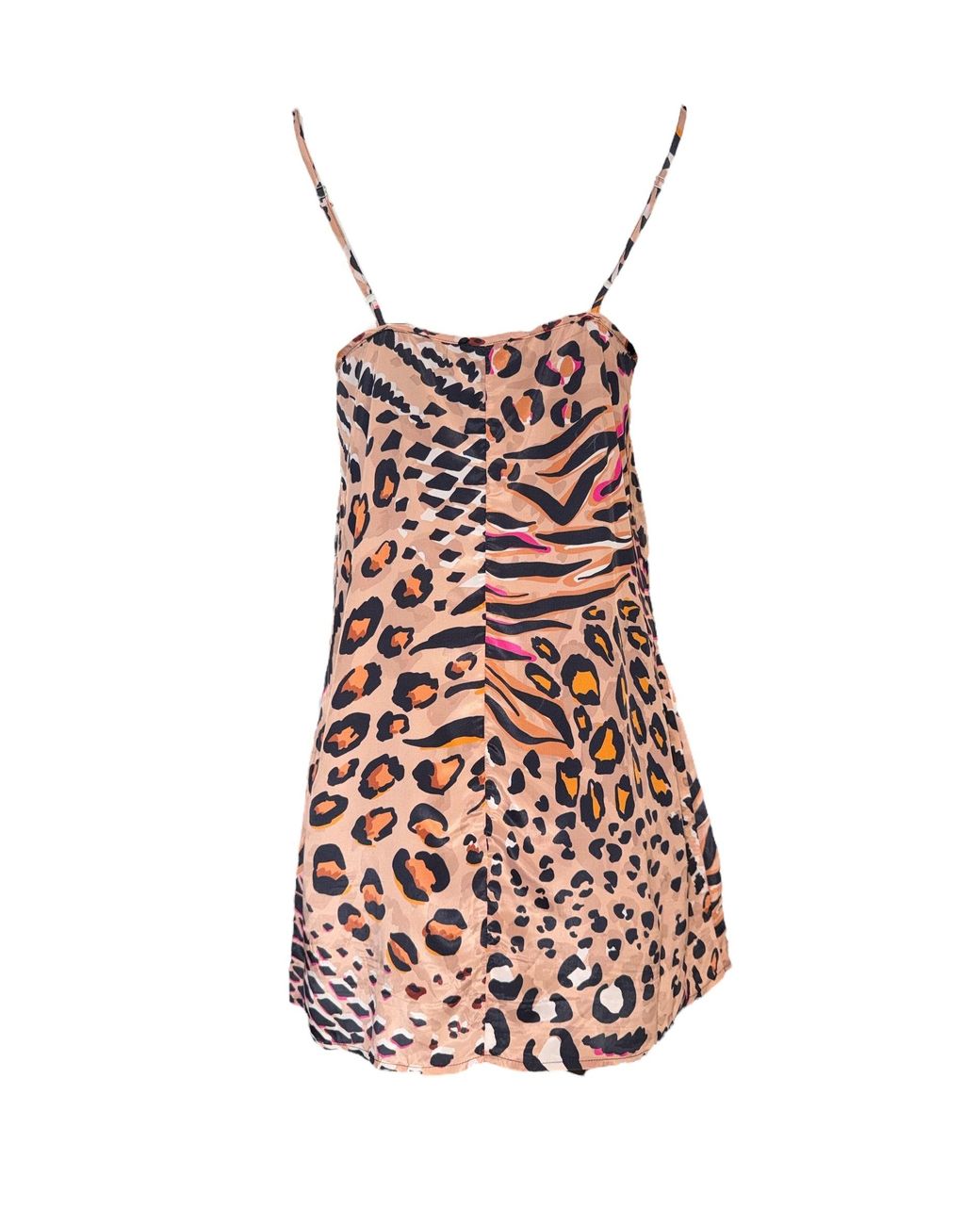 Any Old Iron White Neutrals Neutral Animal Short Dress