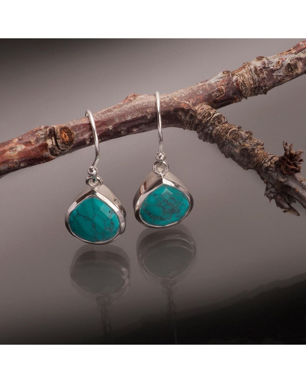 The Jewellery Store London Blue Pear-Shaped Earrings