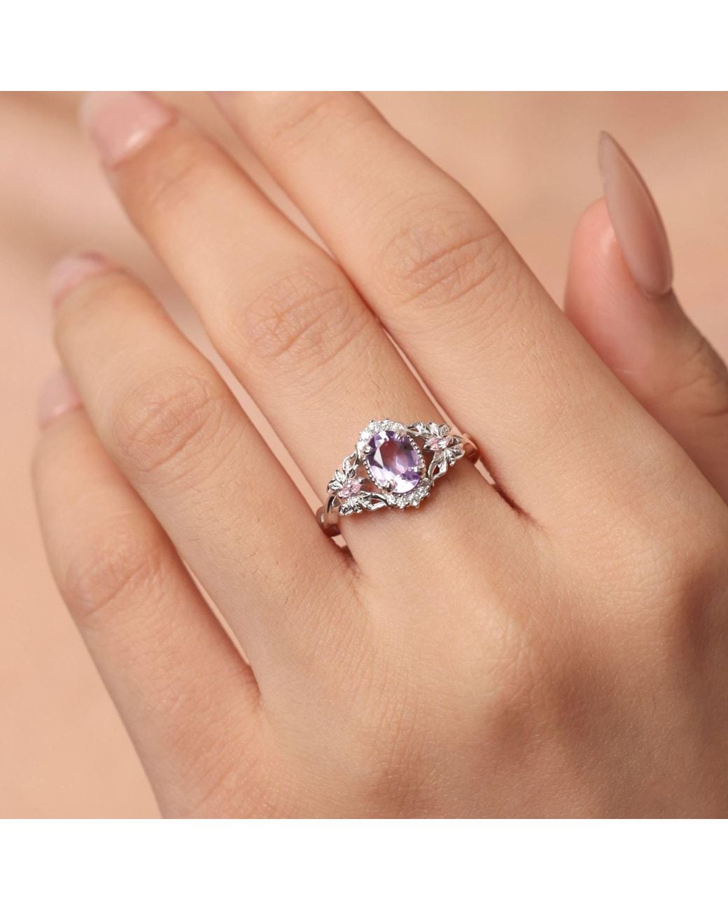 Azura Jewelry New York Purple Elaria Amethyst Ring