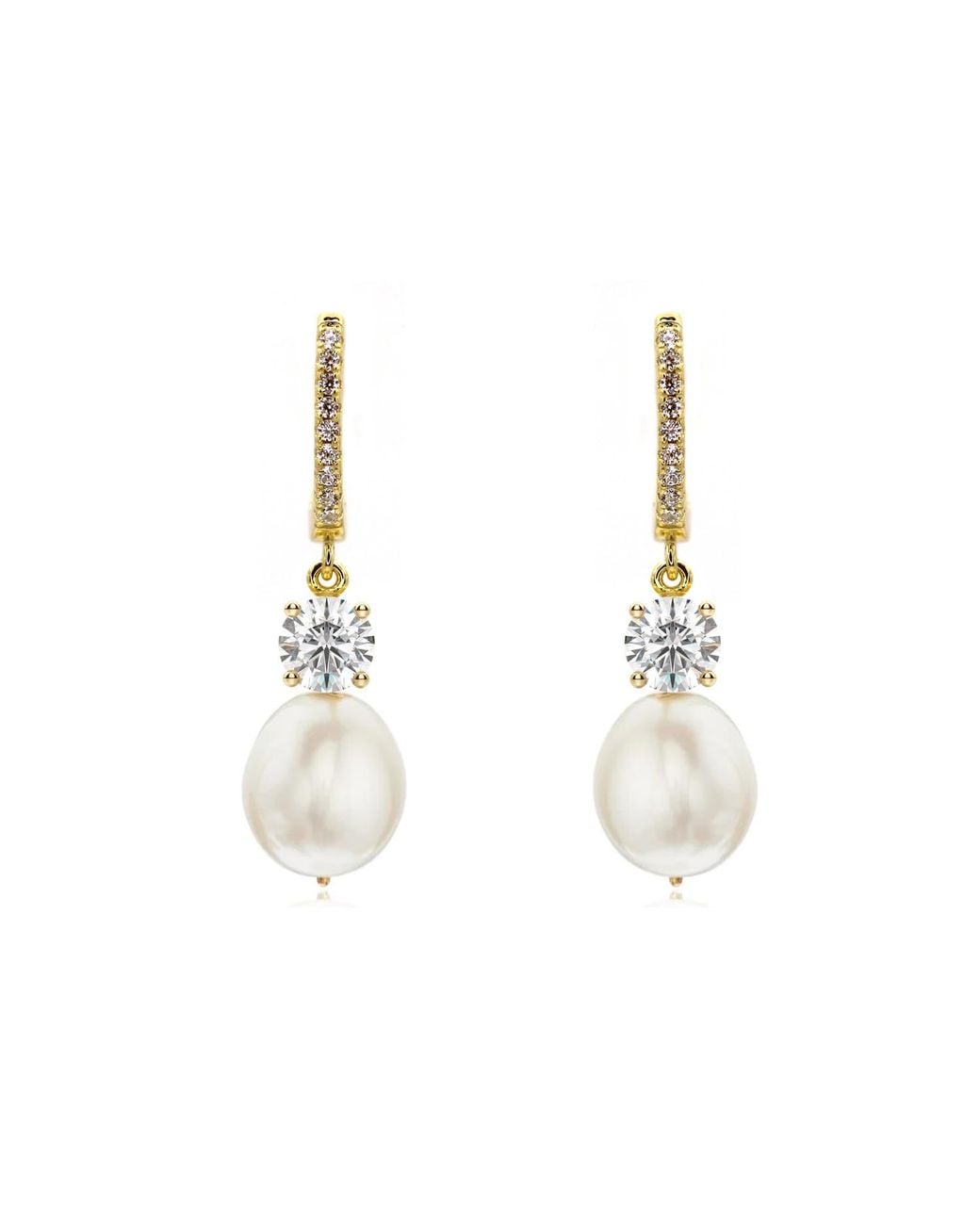 VicStoneNYC Fine Jewelry Metallic Shiny Happy Pearl Dangle Earrings