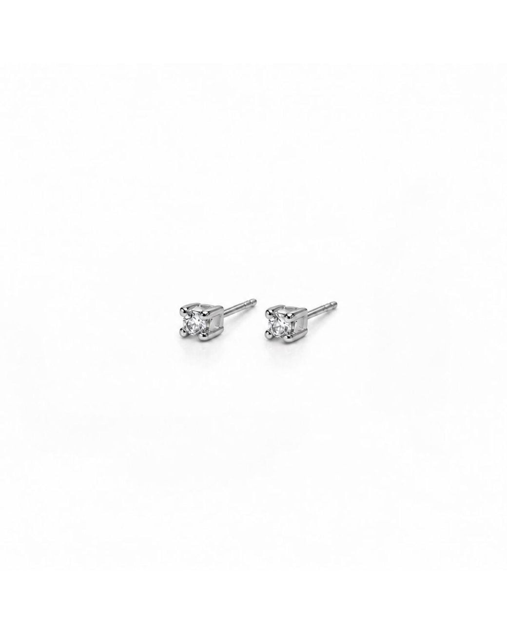 The Jewellery Store London White Crystal Tiny Studs