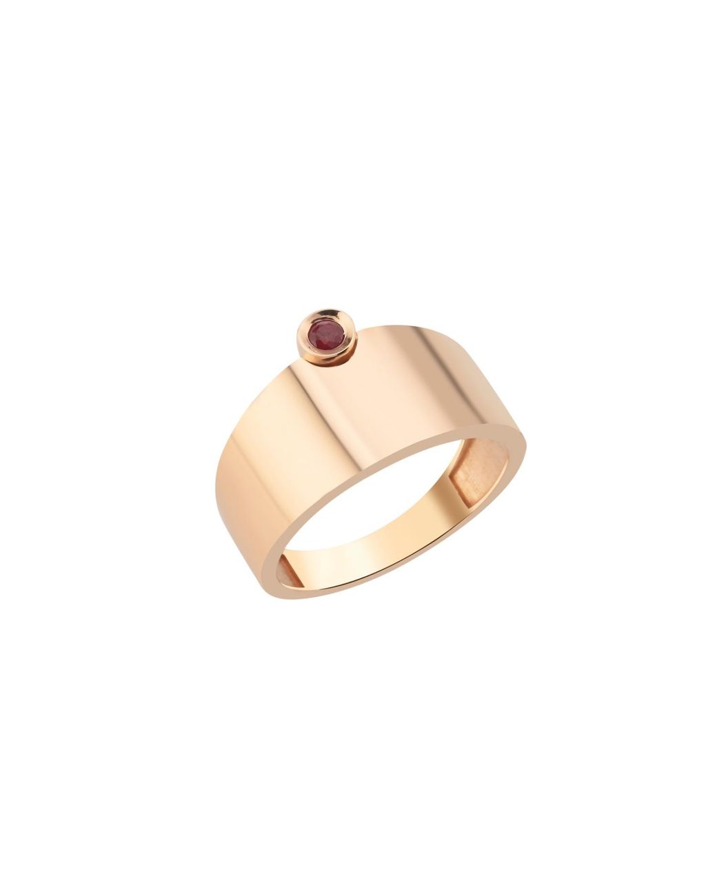 Dime Tribe Metallic Ruby Detailed Ring