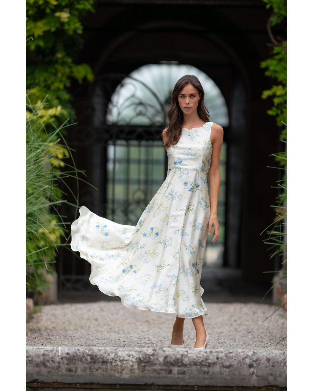 Sofia Tsereteli White Glimmer Evening Gown