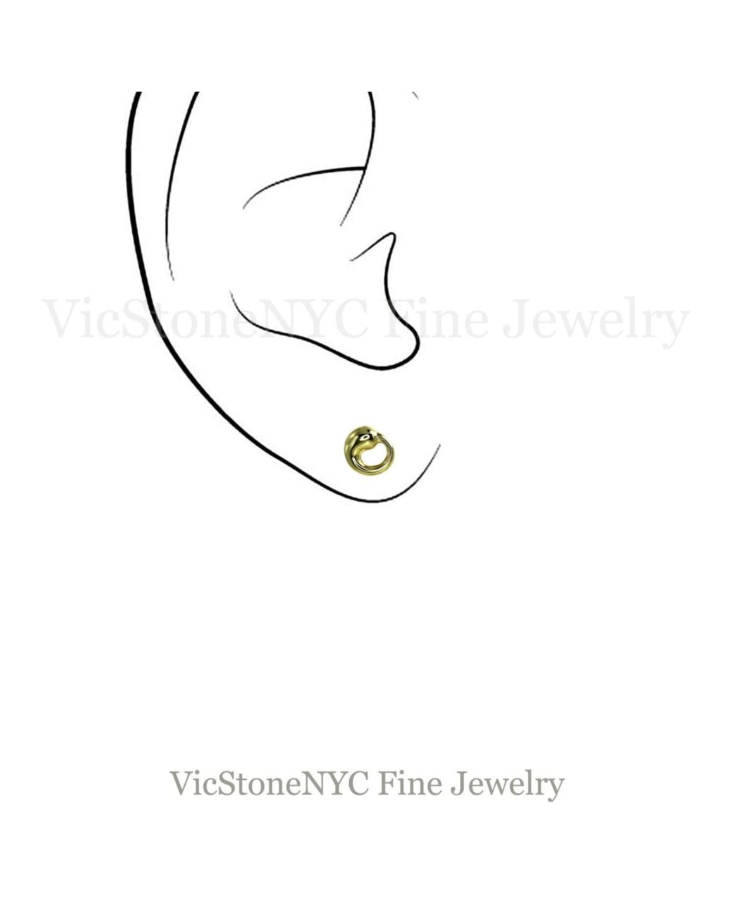 VicStoneNYC Fine Jewelry Metallic Timeless Gok-Ock Stud Solid Earrings