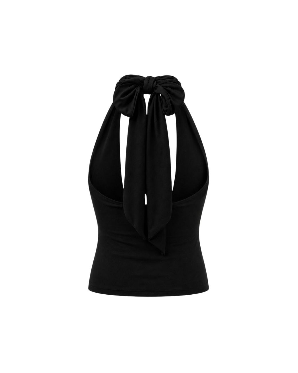 OW Collection Black Merle Draped Top