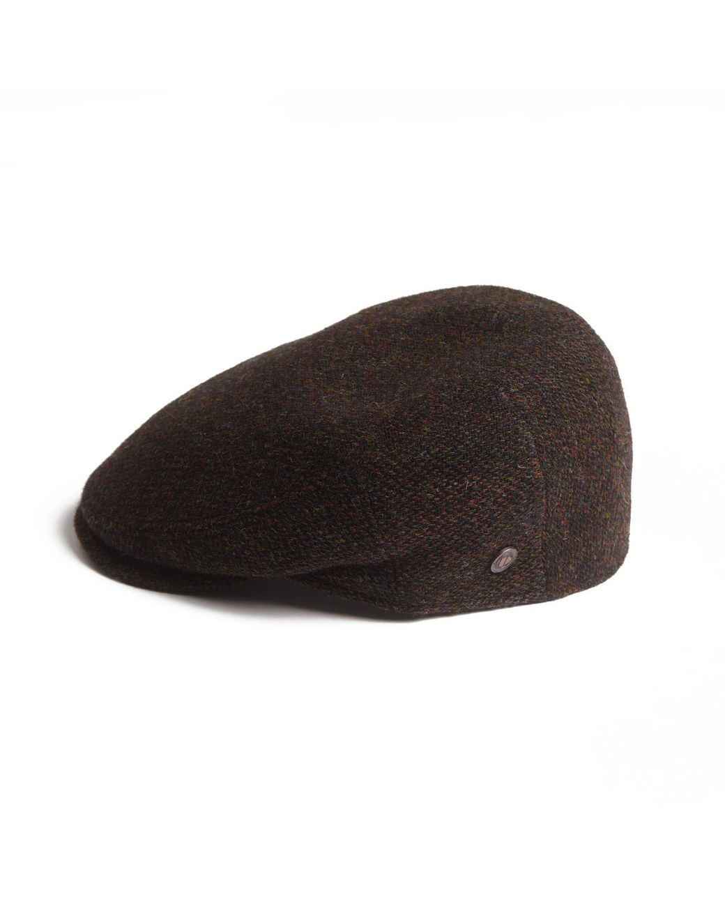 Dasmarca Hats Brown Justin Chestnut Harris Tweed Flat Cap Made for men