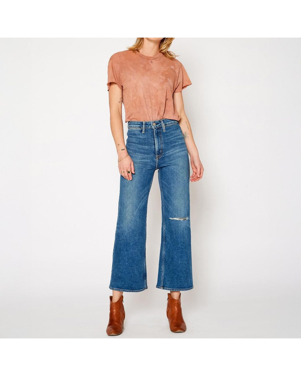 NOEND Blue Queen Wide Leg Crop Jeans
