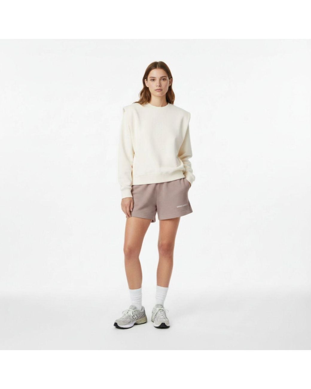 Mimhi Maison Brown Neutrals Nude Cotton Shorts