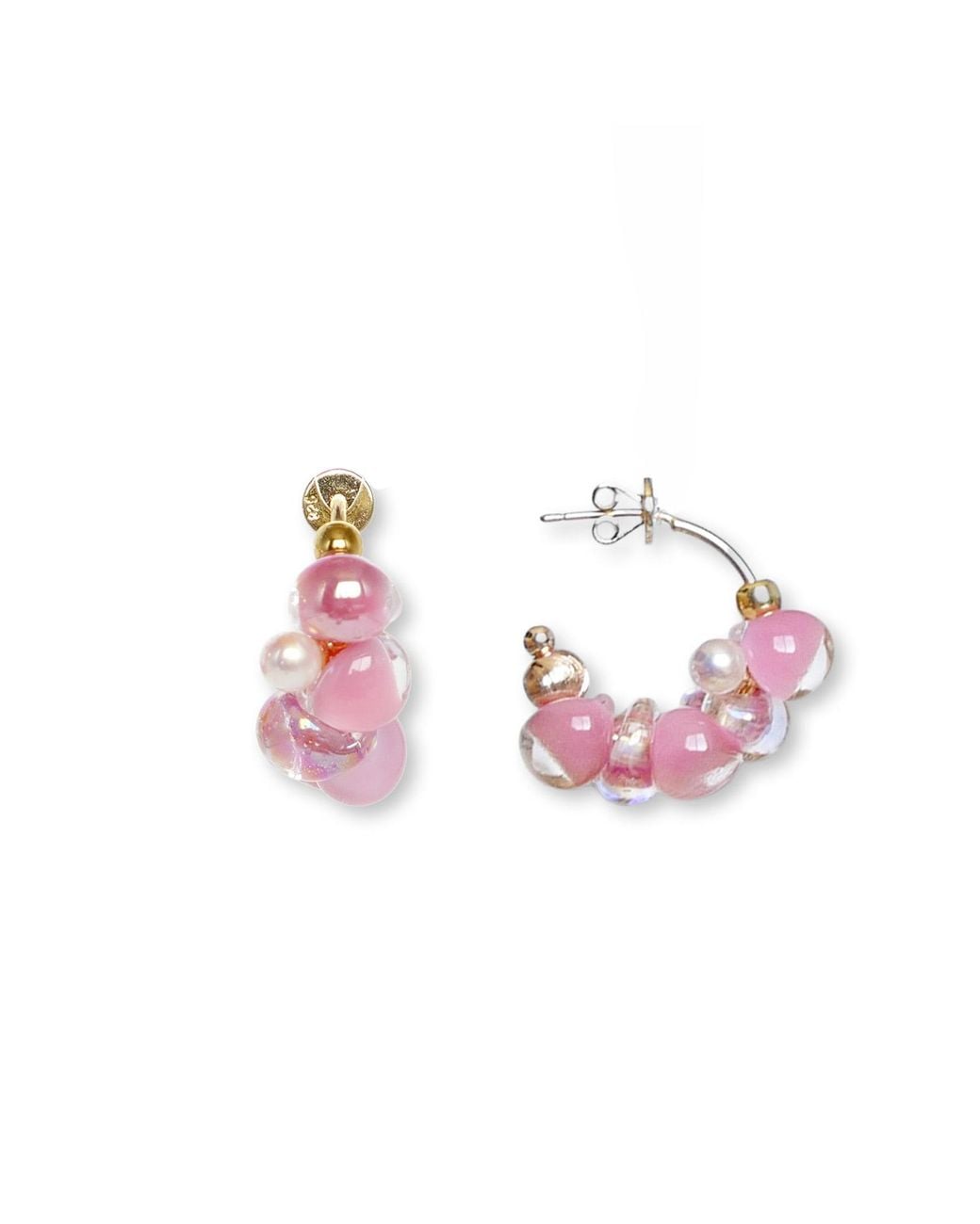 Malolo Jewelry Pink Sea Foam Earrings Mini Peony