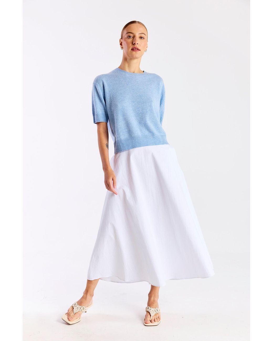 Brodie Cashmere Blue Vicky Cashmere Tee