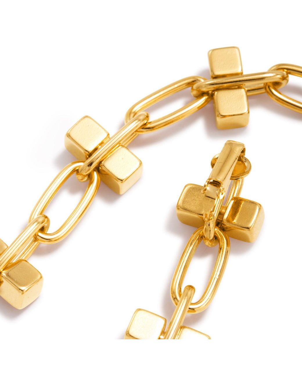 Jaredjamin Metallic Blockbuster Four Block Clip Earrings