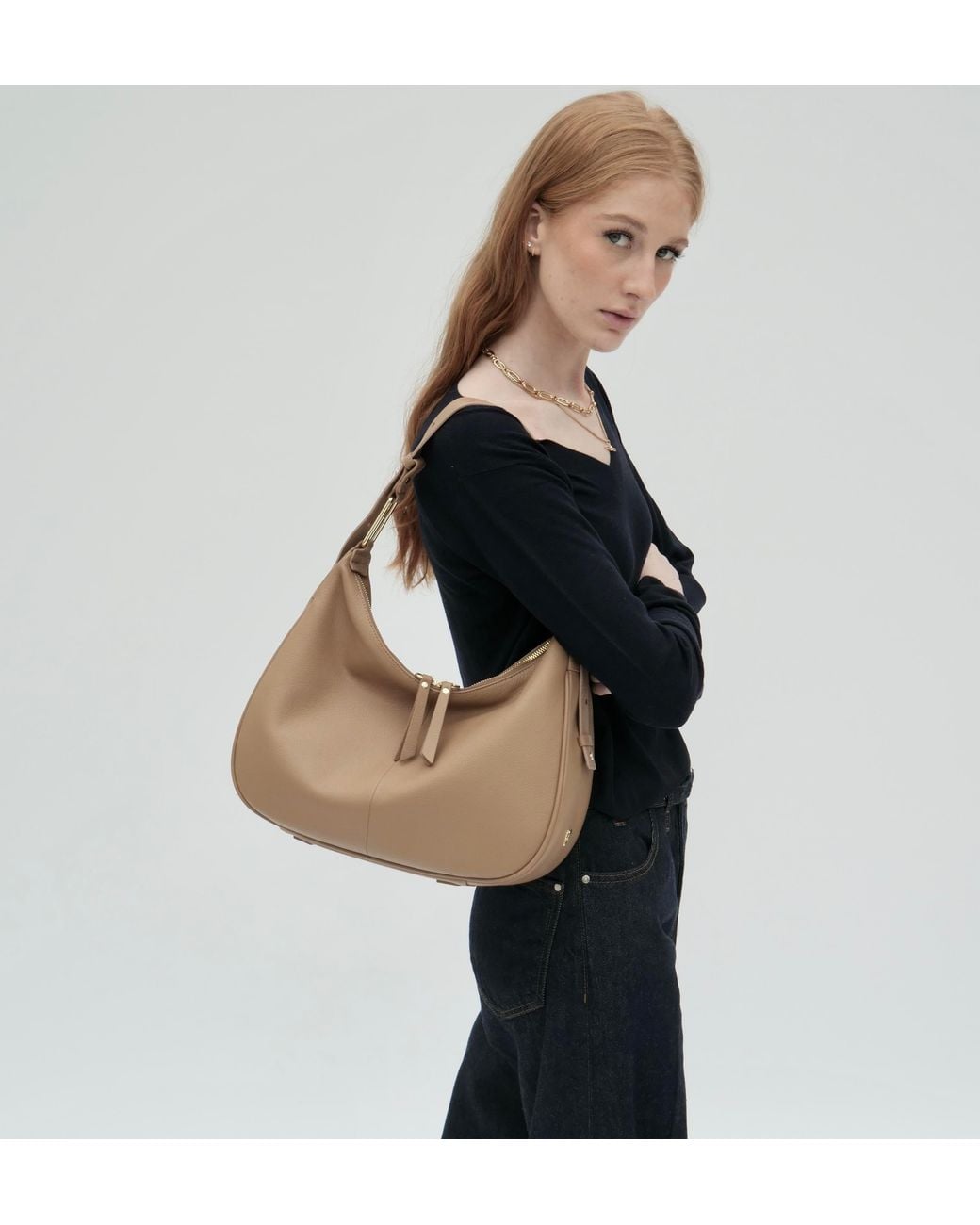 Apatchy London Brown Neutrals The Charlie Camel Leather Bag