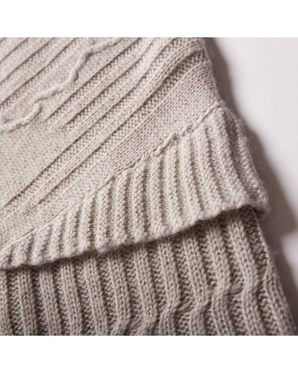 Fully Fashioning Gray Fae Cable Wool Knit Sweater Dress