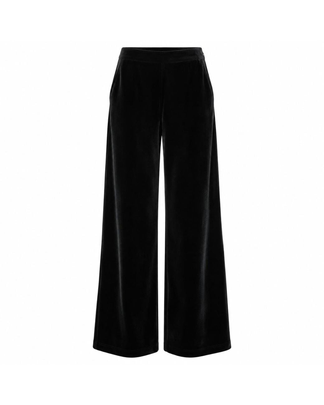 Traffic People Black Folklore Velvet Wide Leg Edith Trousers