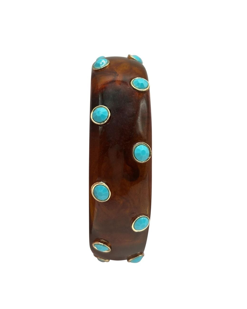Michael Nash Jewelry Red Seraphina Tortoise Resin Bangle With Glass Stones