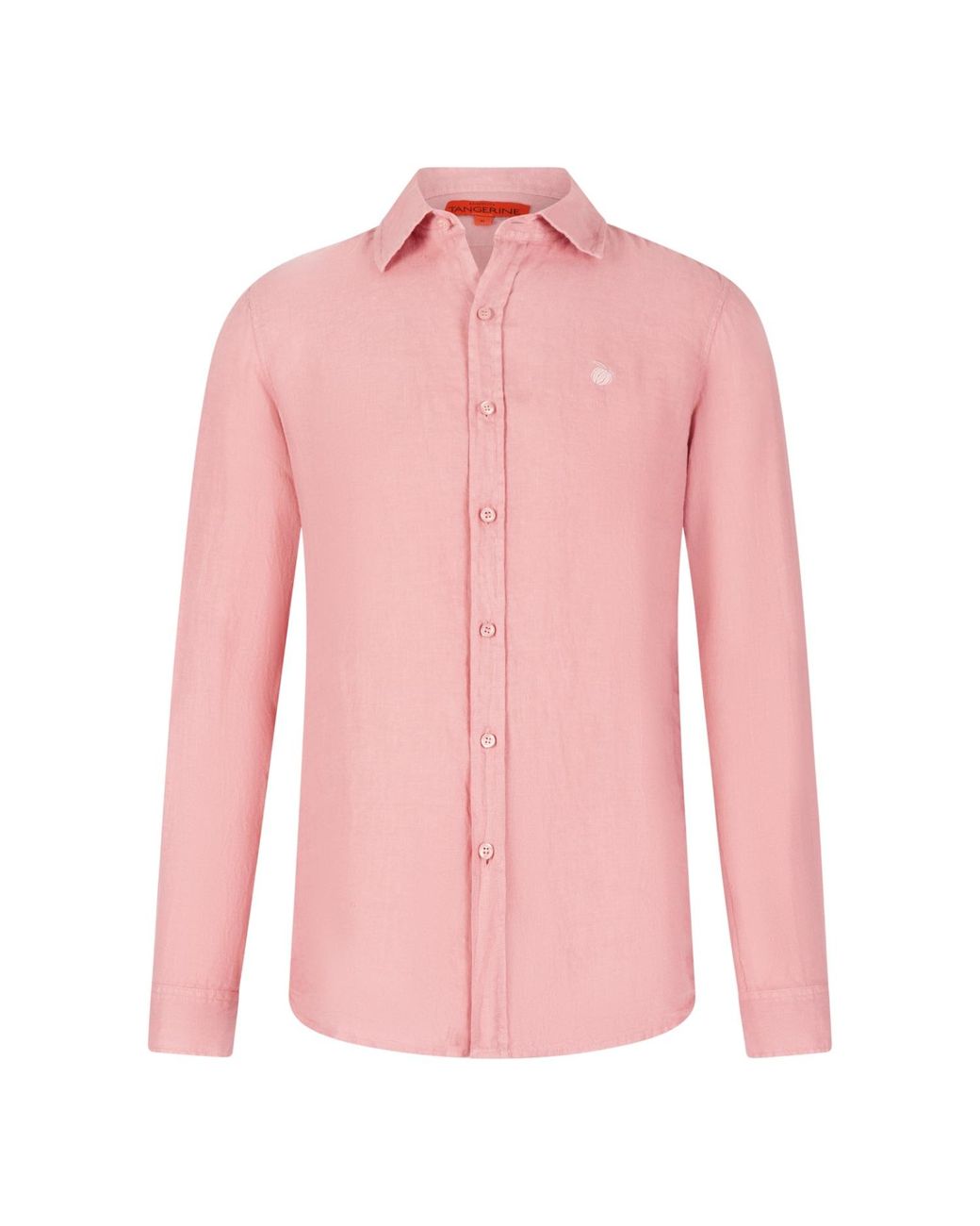 Maison Tangerine Pink Papaya Linen Shirt For for men