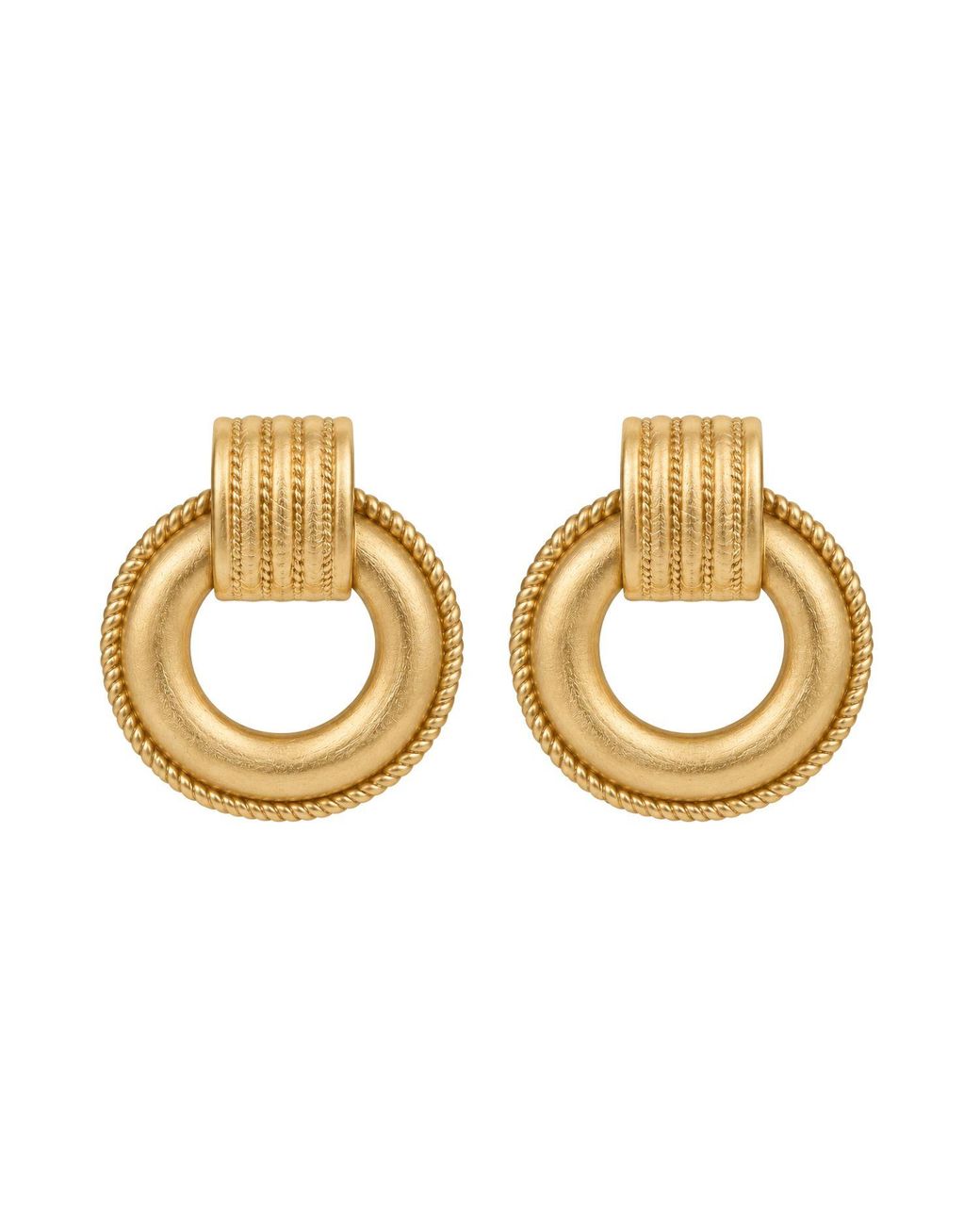Pianella's Metallic Deline Doorknocker Earrings