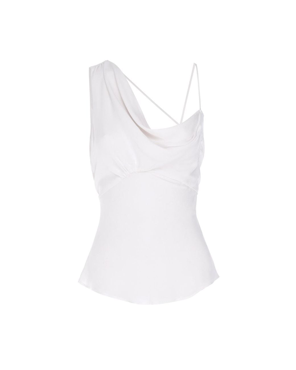LAHIVE White Thalia Off Silk Camisole