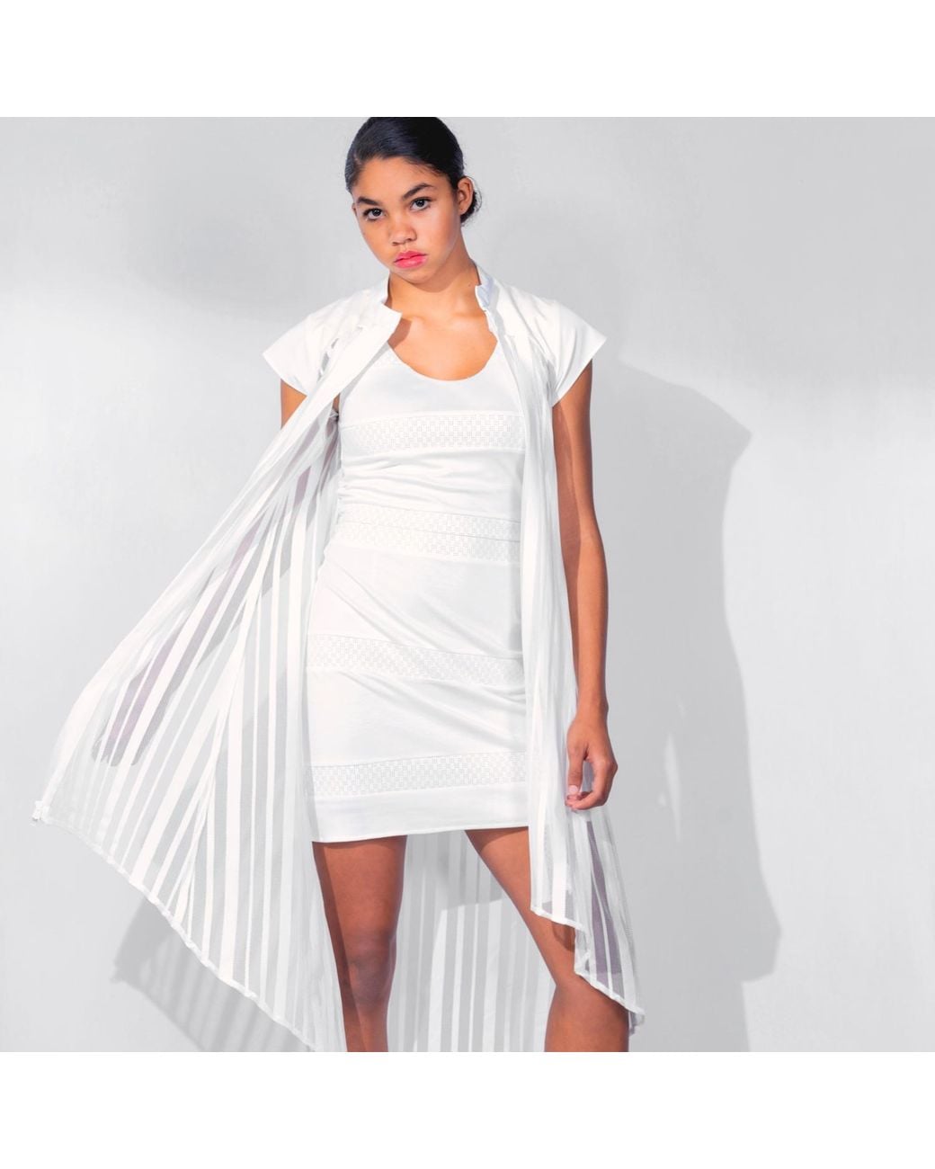 SNIDER Gray Dame Mini Dress