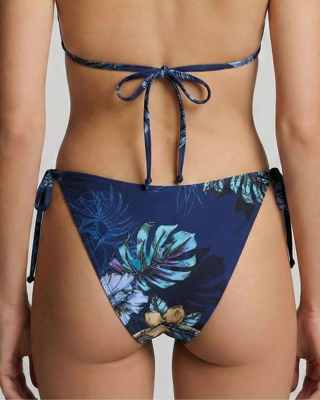 Lords of Harlech Blue Bonita Exotic Floral Bikini Bottom