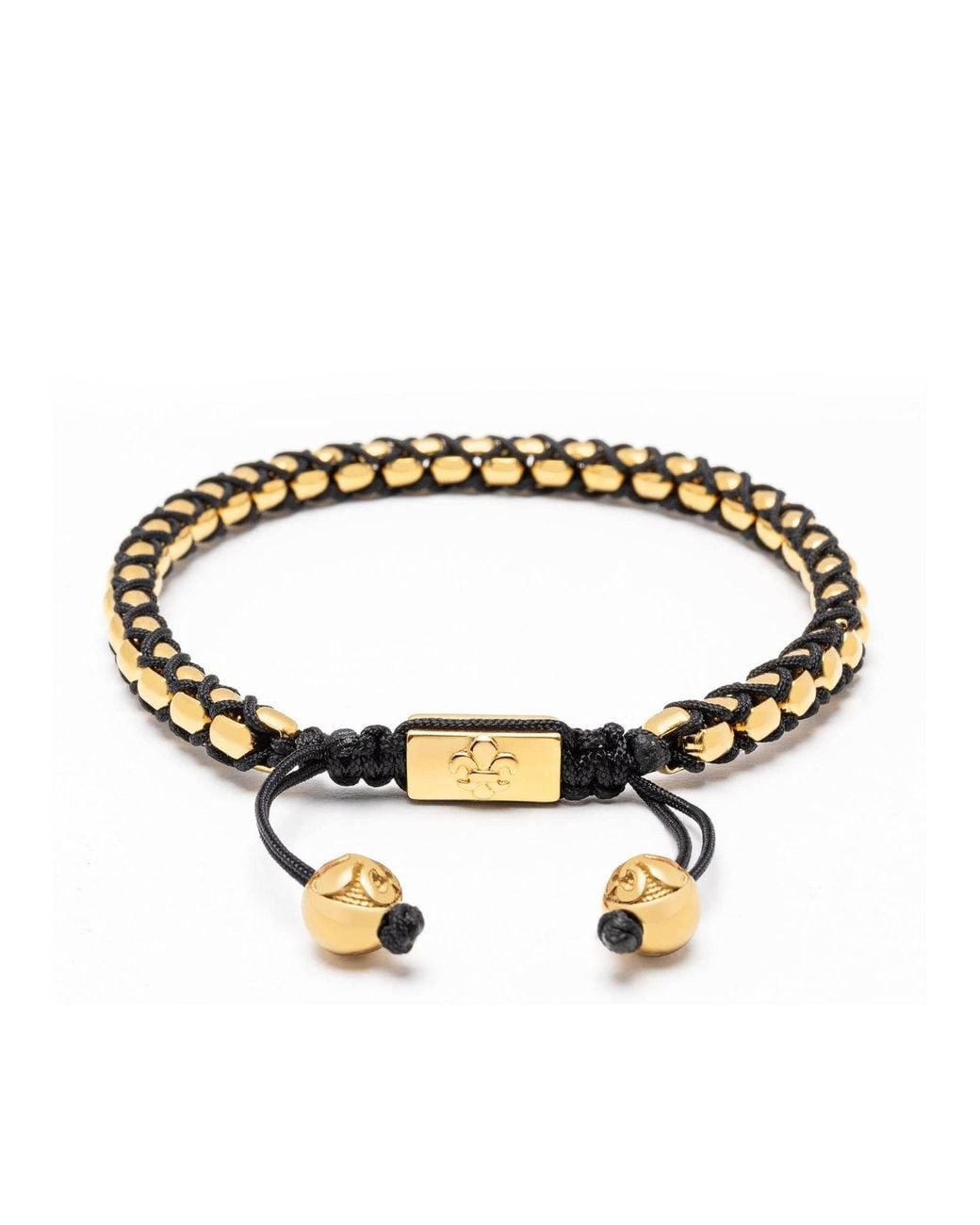 Nialaya Metallic String Box Chain Bracelet for men