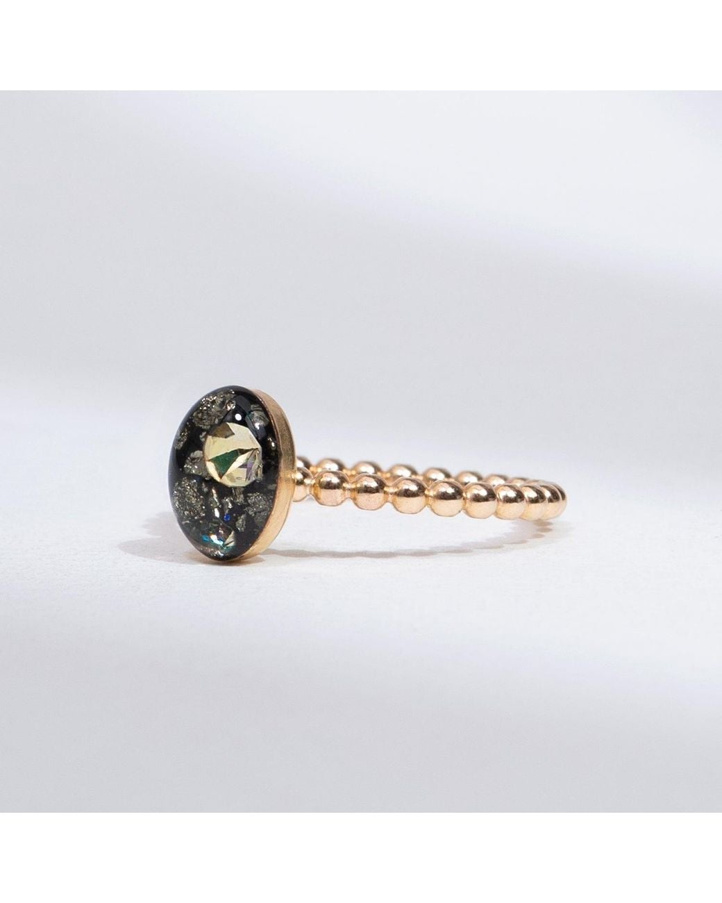 Kate Koel White Oval Galaxy Bubble Ring