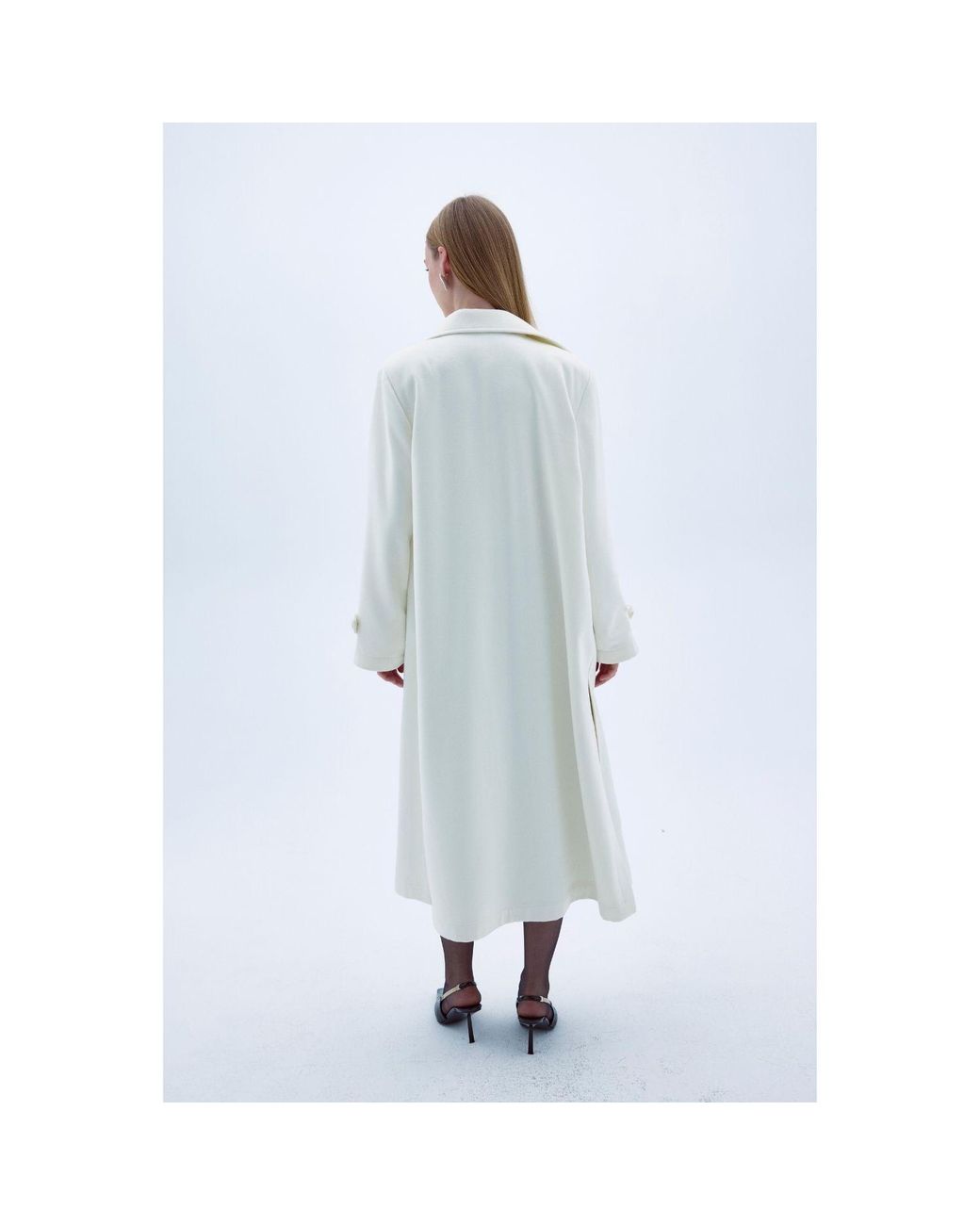 NAZLI CEREN White Vesper Long Coat