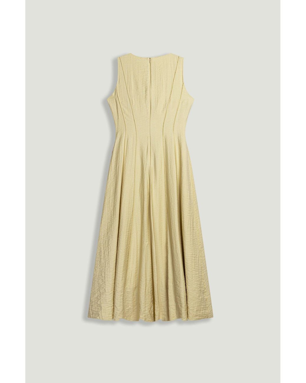 Nocturne Natural Sleeveless Textured Midi Dress