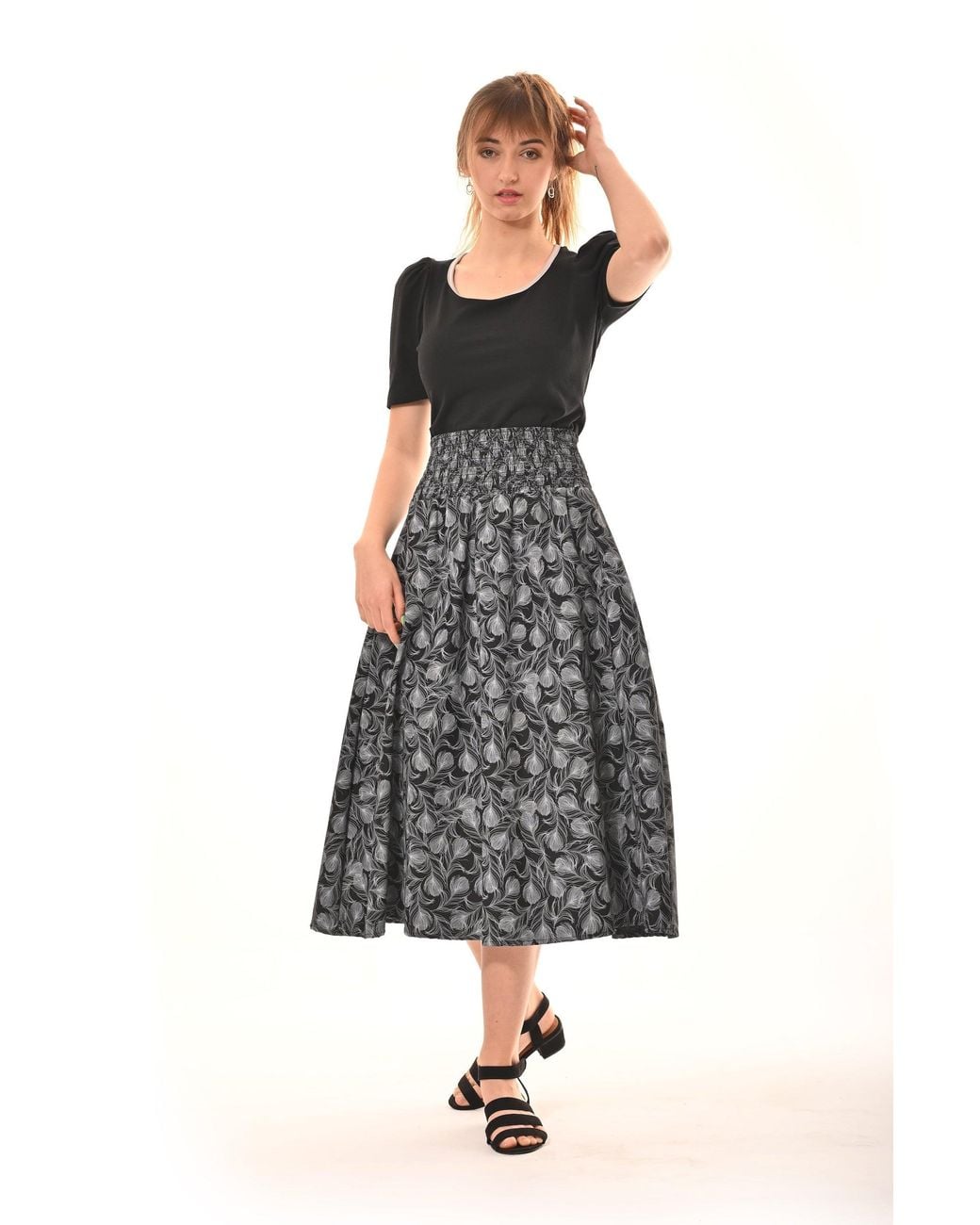 Frock Tales Black Belle Top With Scoop Neck