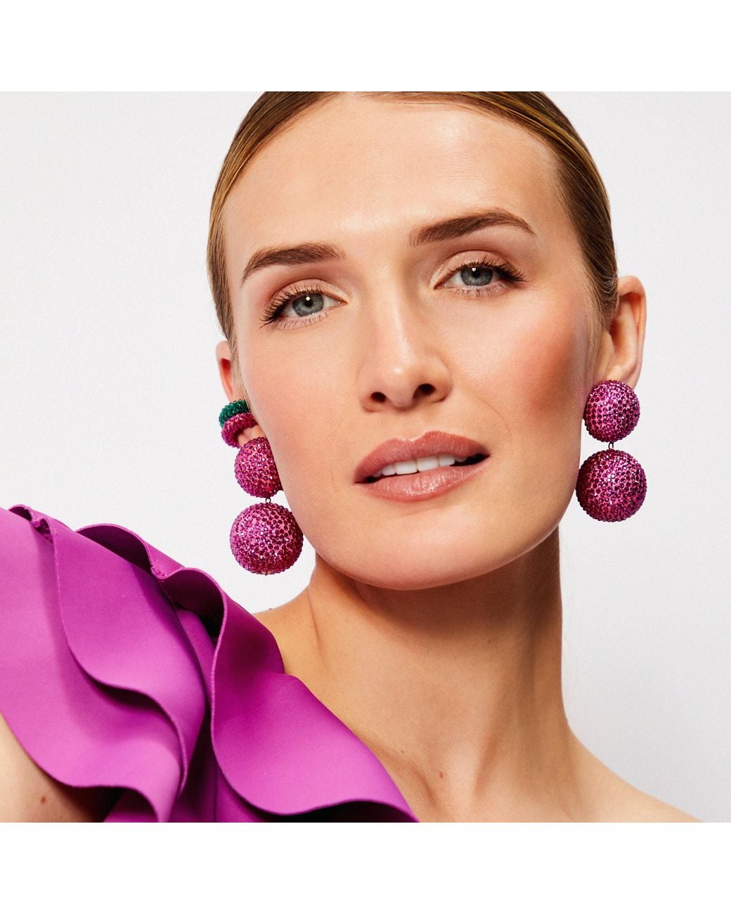 PINAR OZEVLAT Pink Crystallised Bon Bon's Fuchsia
