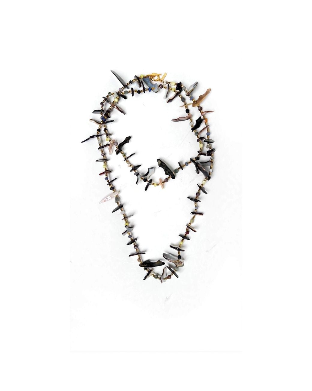 Jaredjamin Metallic Caracola Shell Shard Convertible Necklace