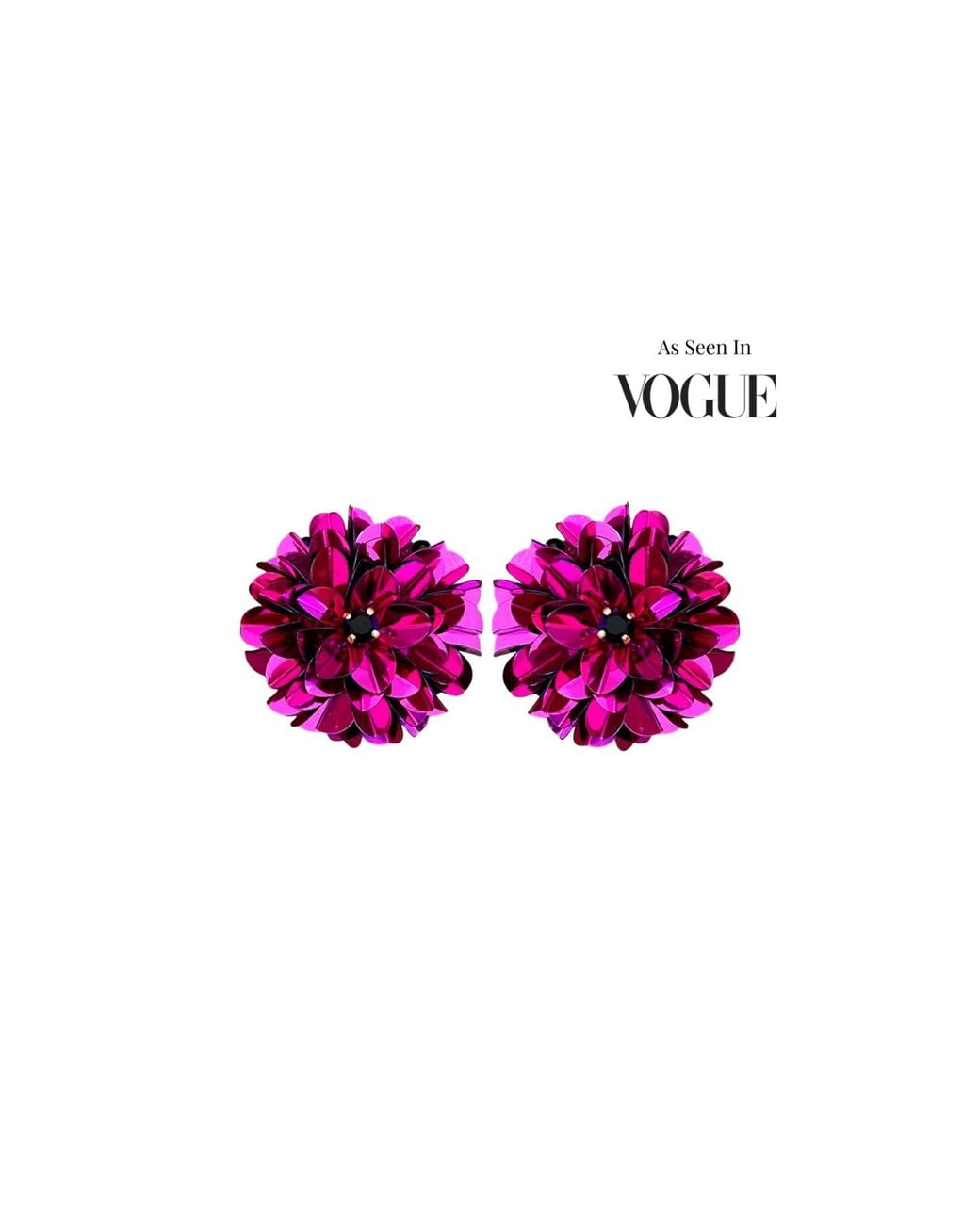 PINAR OZEVLAT Pink Blossom Earrings Fuchsia
