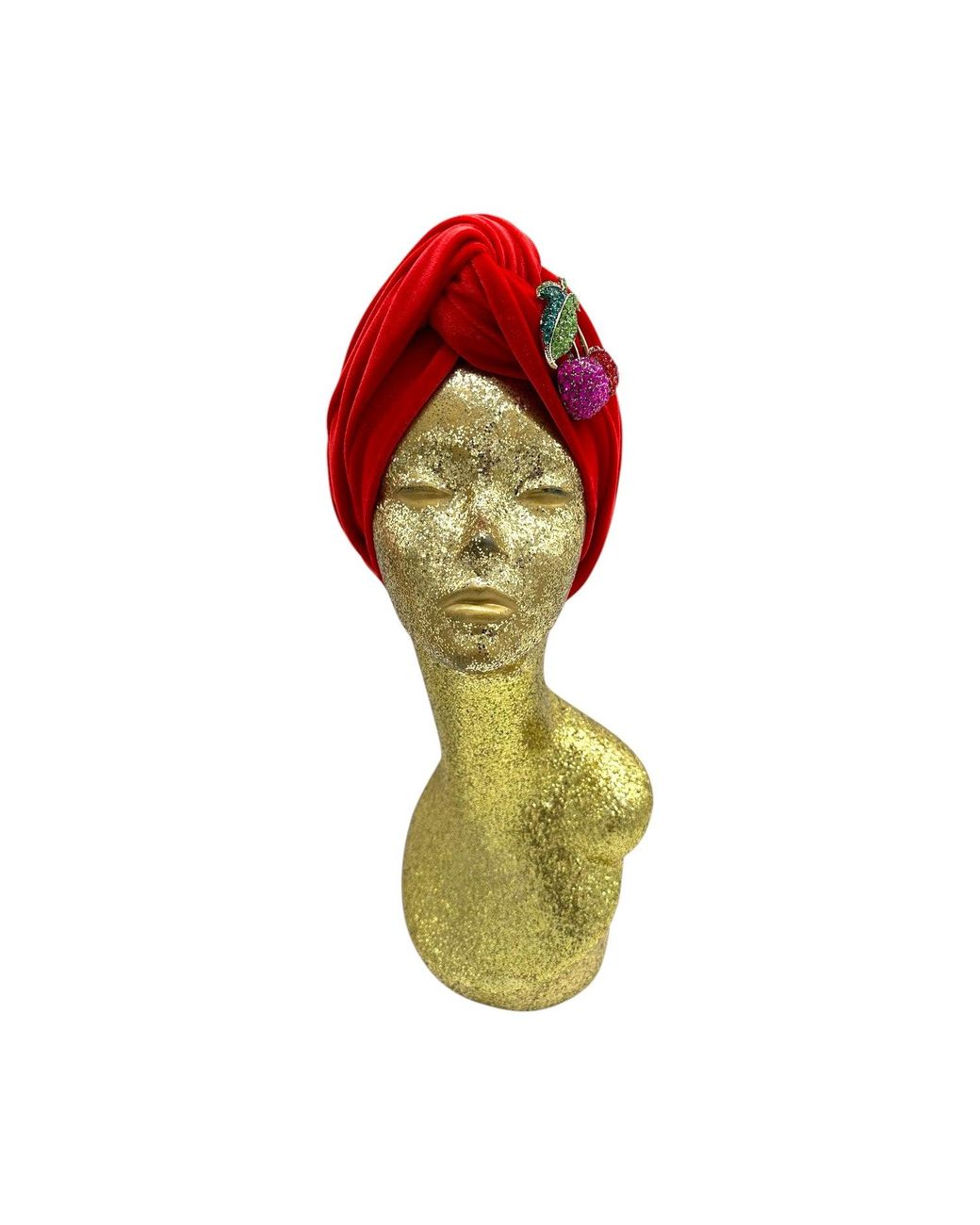 Julia Clancey Red Ruby X Cherries Turban