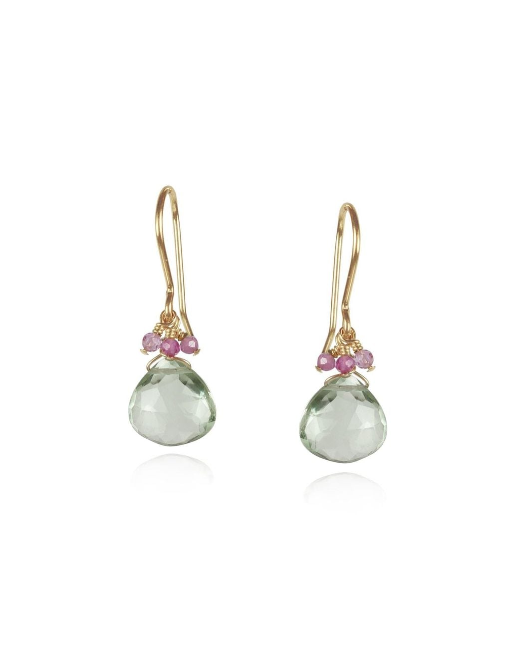 MOUNIR LONDON Metallic Amethyst Earrings