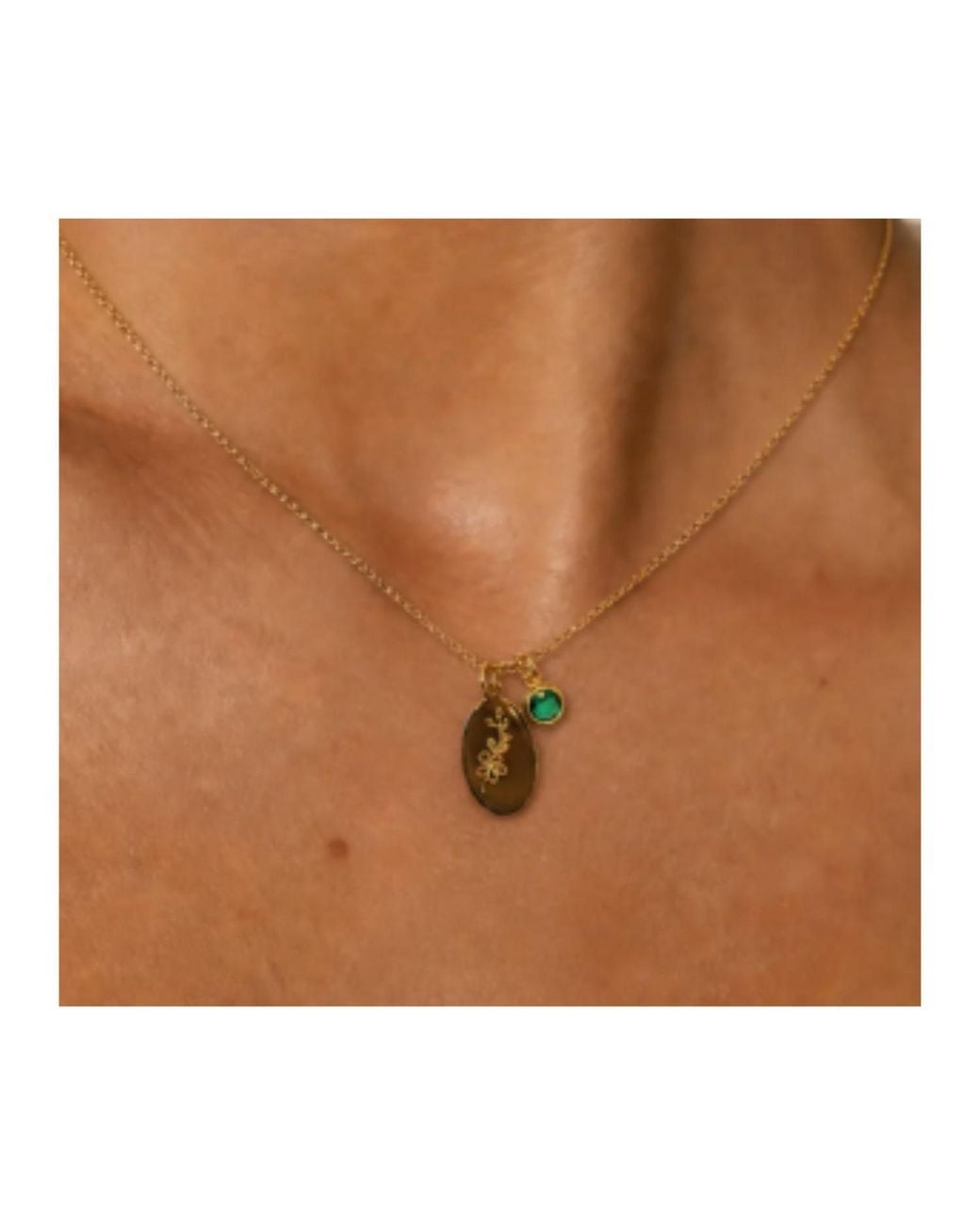 Argento Vivo Metallic May Birthstone Charm Necklace