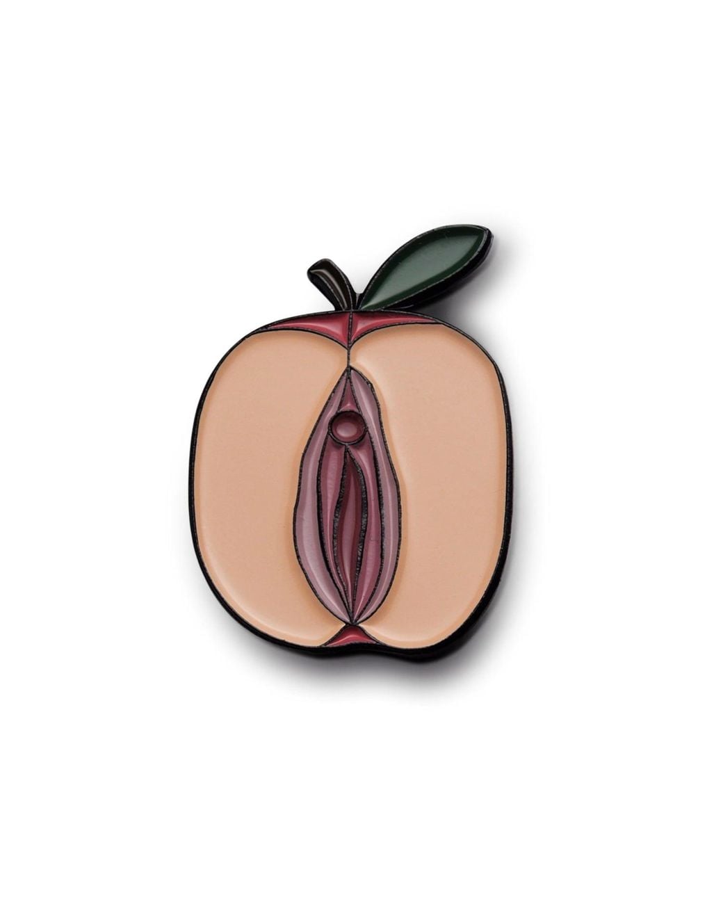 Make Heads Turn Pink Neutrals Enamel Pin Feminist Apple