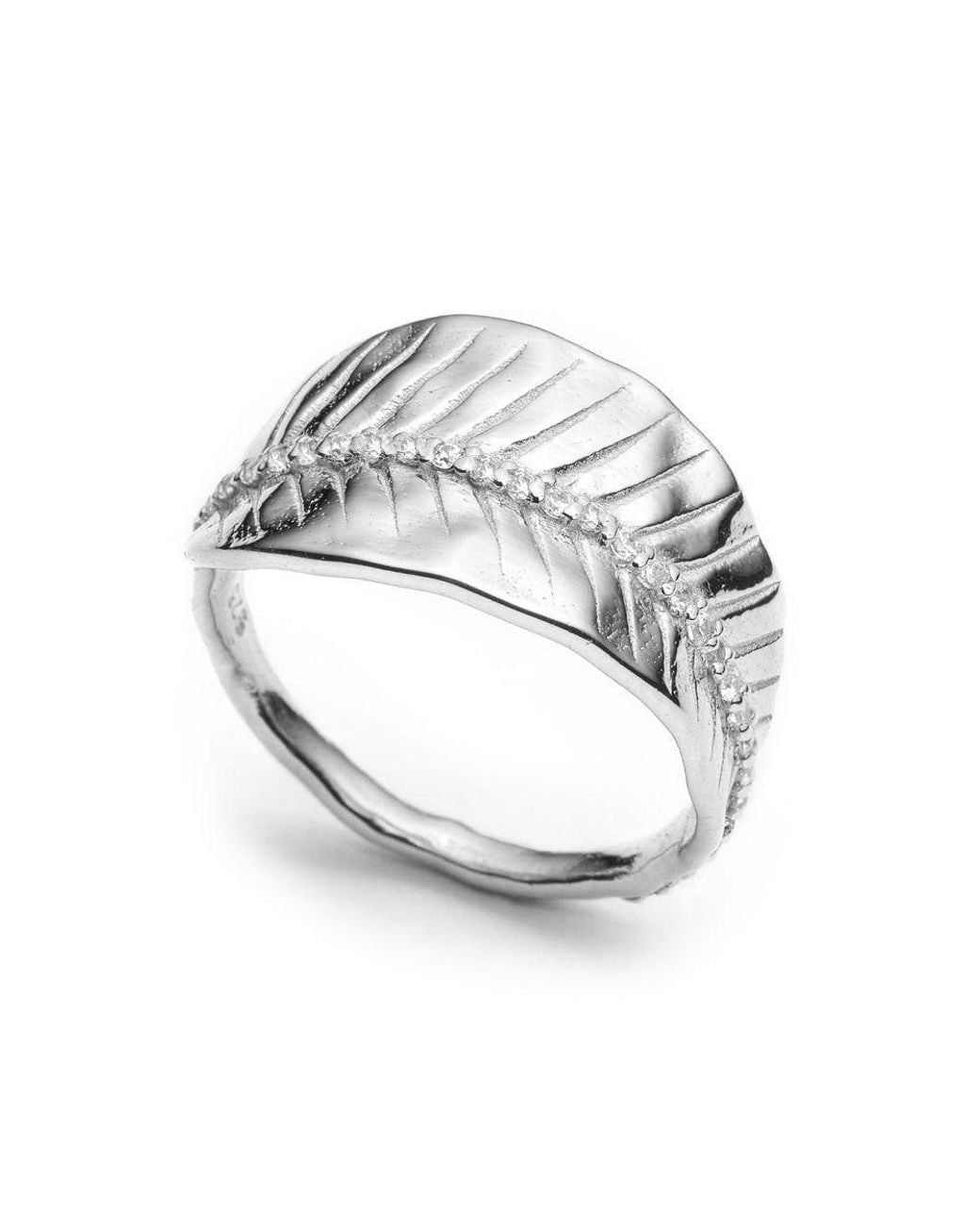 With Love Darling Metallic Ashok Leaf Ring
