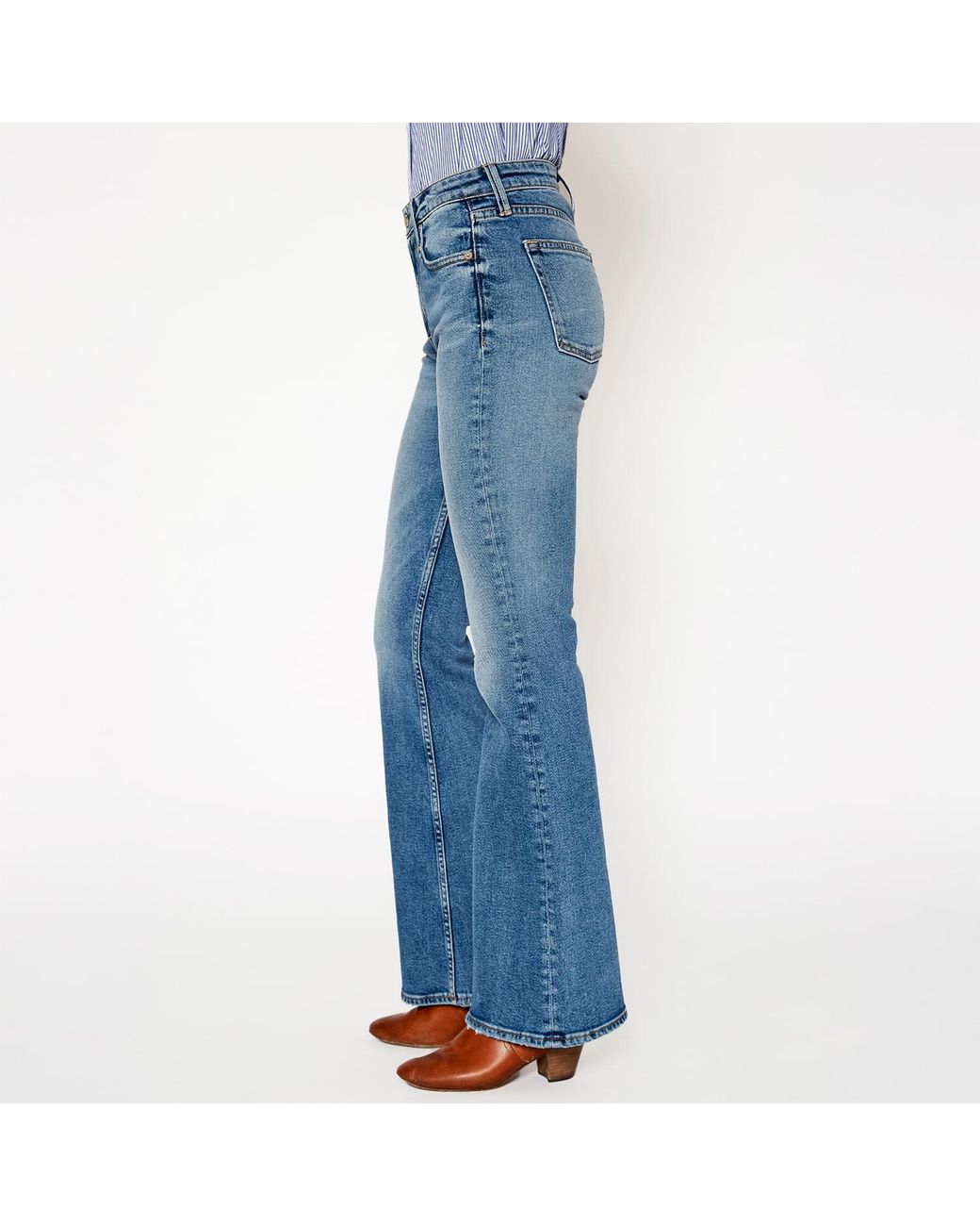 NOEND Blue Grace Mid Rise Flare Jeans