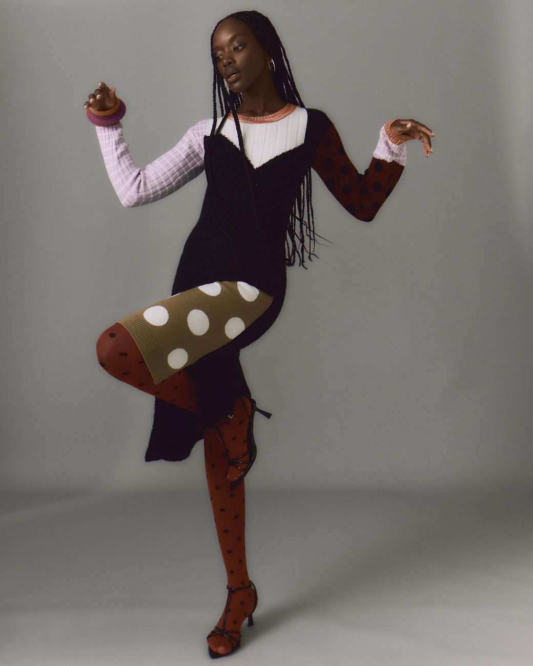 Fully Fashioning Black Keren Midi Dress