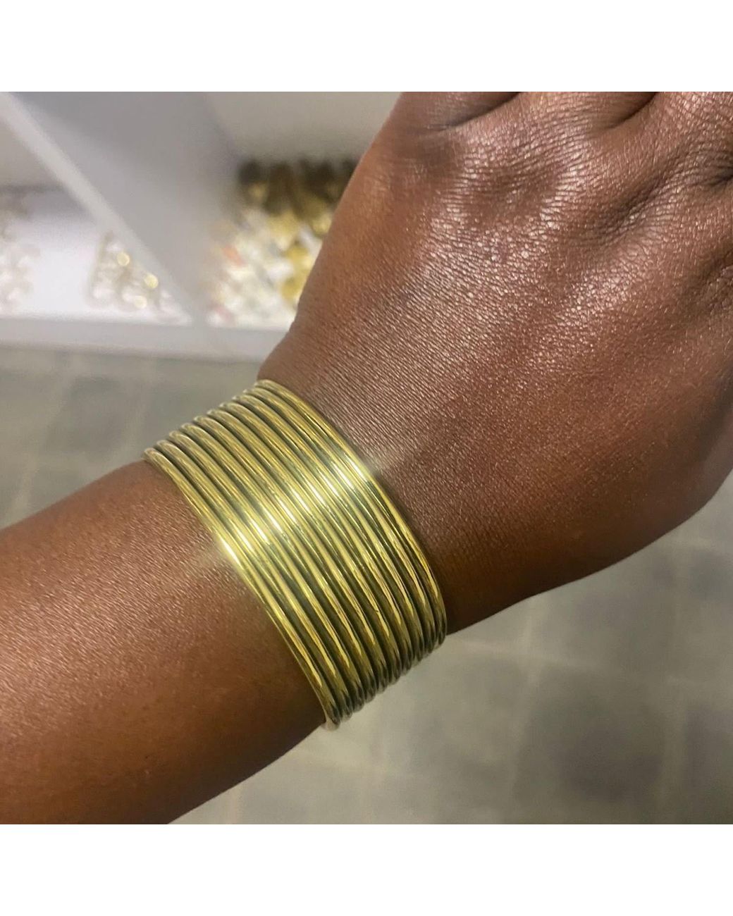 Lala Salama Metallic Masai Coiled Single Cuff