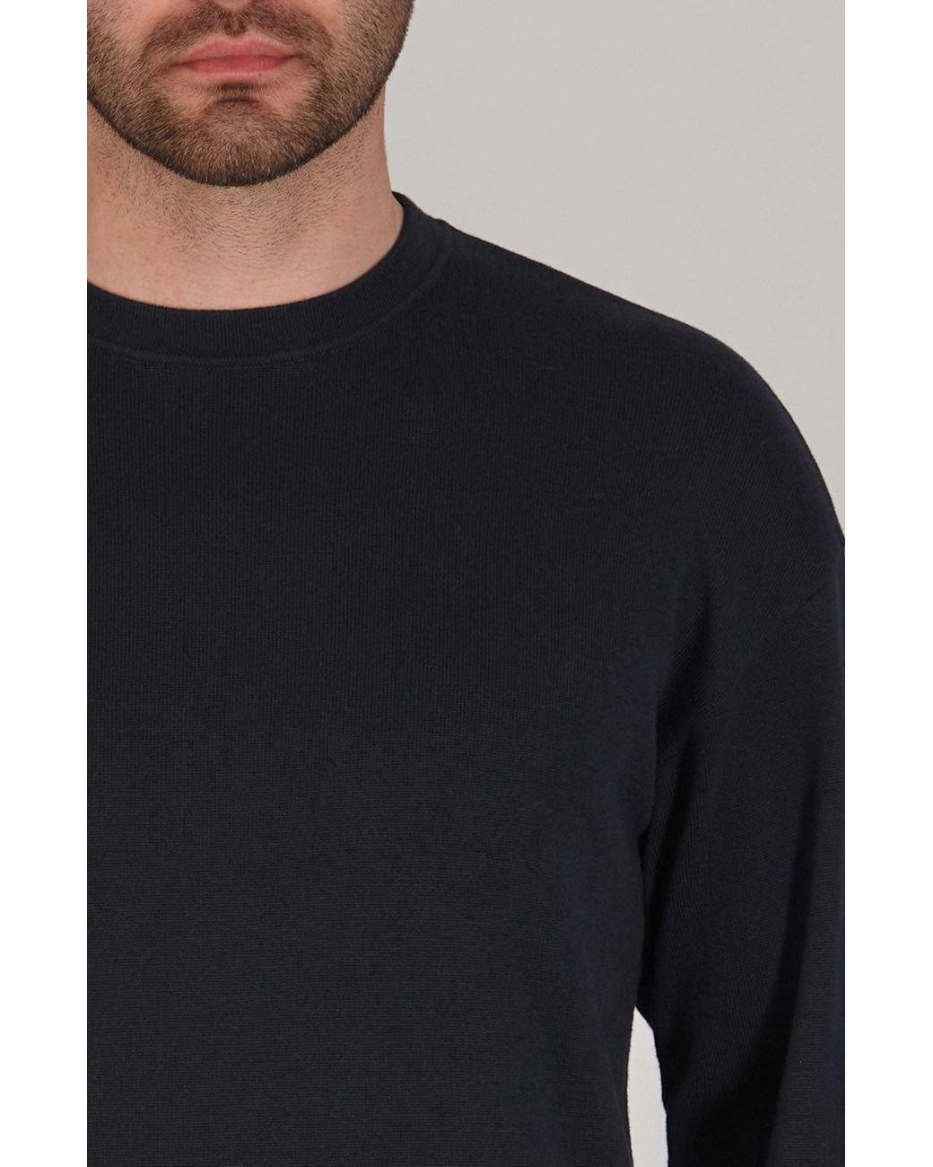 Paul James Knitwear Blue Lightweight Cotton Ollie Oversized Knitted Top for men