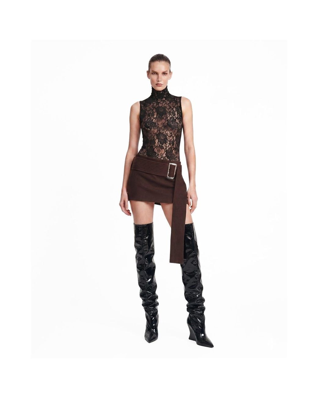 OSCARMORRIS Black Diana Skirt
