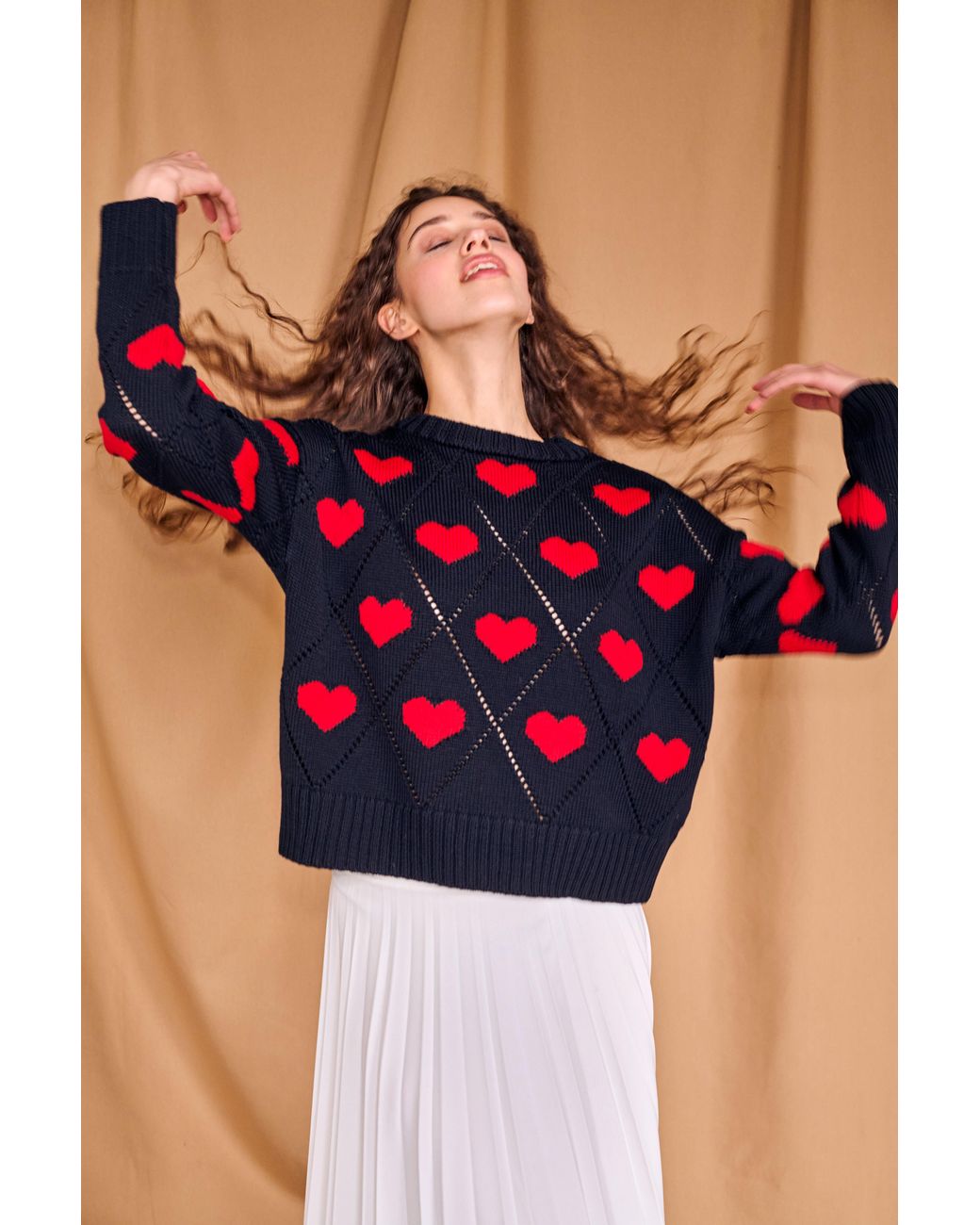 Gigi Knitwear Blue Love Sweater