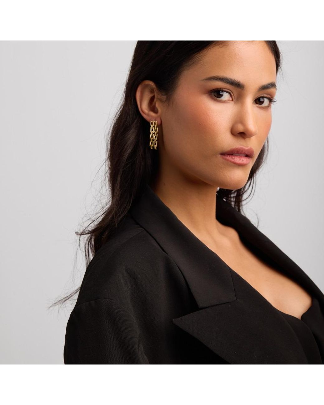 Argento Vivo Metallic Panthera Link Earring