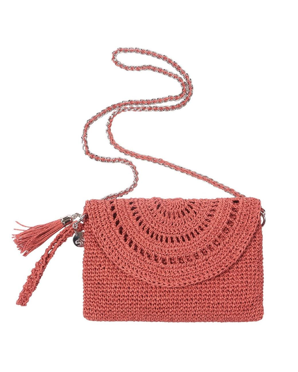SJW BAGS LONDON Red Grace Hand Crochet Bag