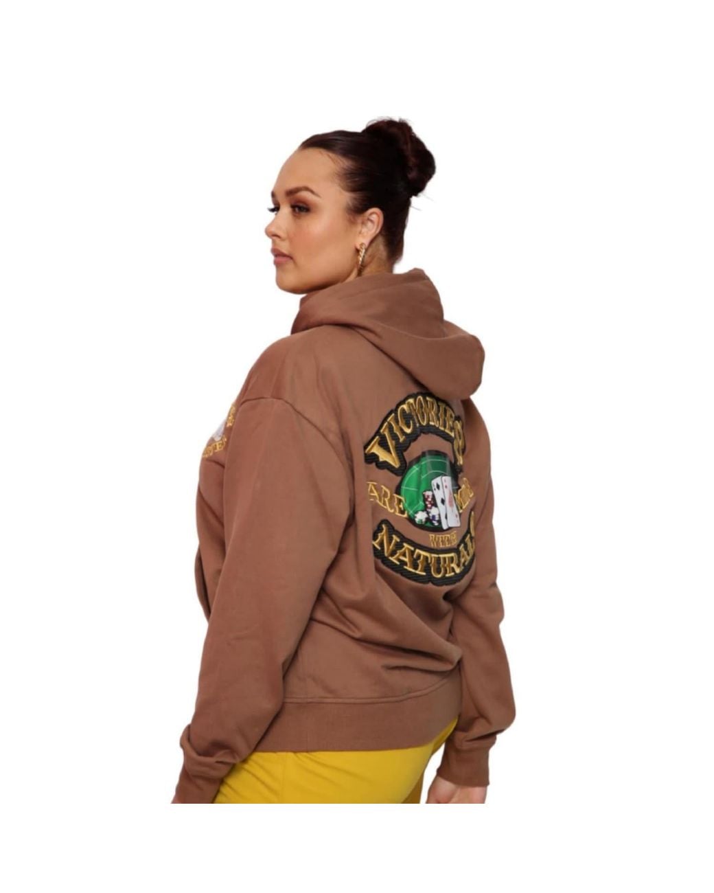 Miracles Manifester Pink Good Luck Embroidered Hoodie